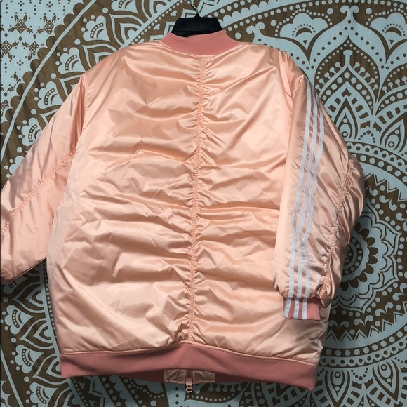 PEACH ADIDAS LARGE BOMBER JACKET - Picture 8 of 8